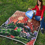 Falling Poker Chips Print Quilt
