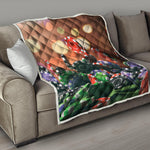 Falling Poker Chips Print Quilt