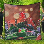 Falling Poker Chips Print Quilt