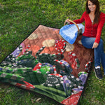 Falling Poker Chips Print Quilt
