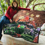 Falling Poker Chips Print Quilt