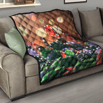 Falling Poker Chips Print Quilt