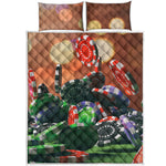 Falling Poker Chips Print Quilt Bed Set