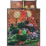 Falling Poker Chips Print Quilt Bed Set