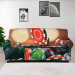 Falling Poker Chips Print Sofa Cover