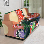 Falling Poker Chips Print Sofa Cover