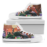 Falling Poker Chips Print White High Top Shoes