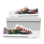 Falling Poker Chips Print White Low Top Shoes
