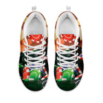 Falling Poker Chips Print White Sneakers