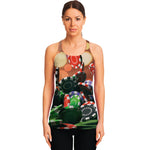 Falling Poker Chips Print Women's Racerback Tank Top