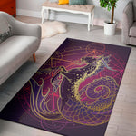 Fantastic Capricorn Sign Print Area Rug