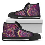 Fantastic Capricorn Sign Print Black High Top Shoes