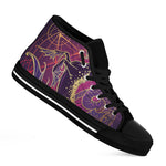 Fantastic Capricorn Sign Print Black High Top Shoes