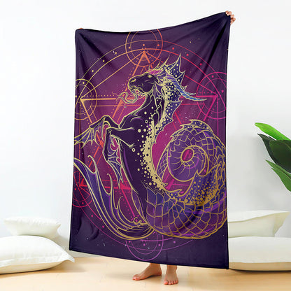 Fantastic Capricorn Sign Print Blanket