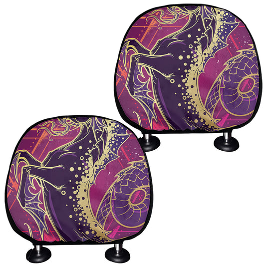 Fantastic Capricorn Sign Print Car Headrest Covers