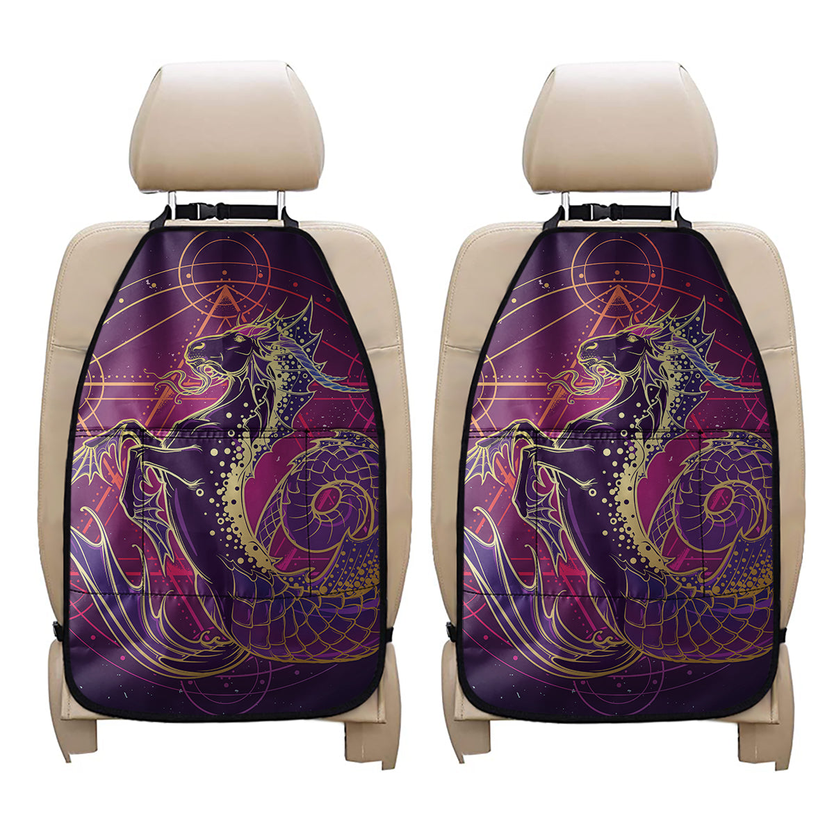 Fantastic Capricorn Sign Print Car Seat Organizers