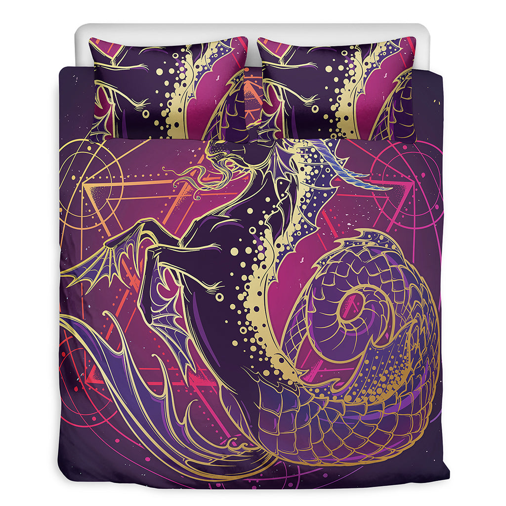 Fantastic Capricorn Sign Print Duvet Cover Bedding Set