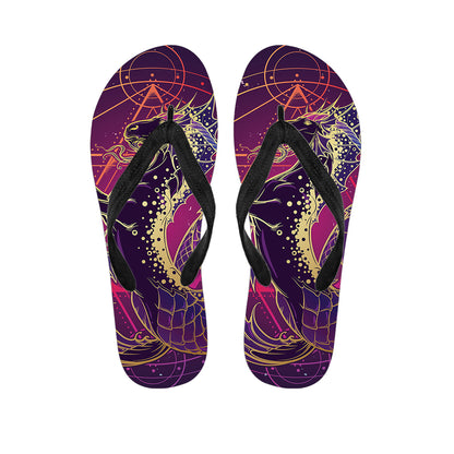 Fantastic Capricorn Sign Print Flip Flops