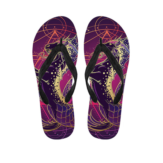 Fantastic Capricorn Sign Print Flip Flops