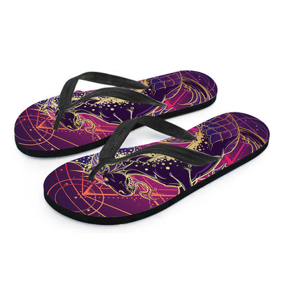 Fantastic Capricorn Sign Print Flip Flops