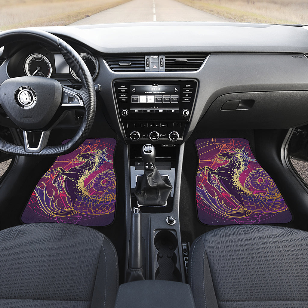 Fantastic Capricorn Sign Print Front and Back Car Floor Mats