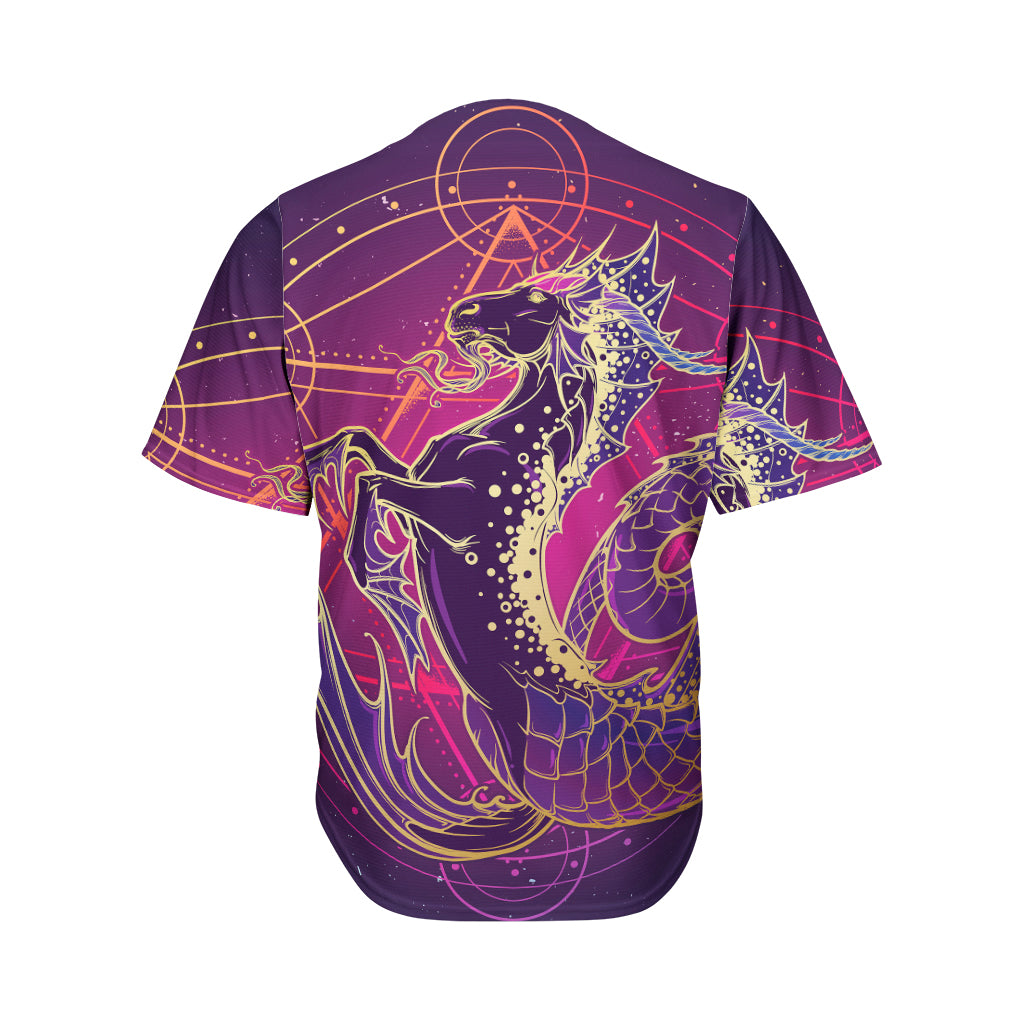 Fantastic Capricorn Sign Print Men's Baseball Jersey