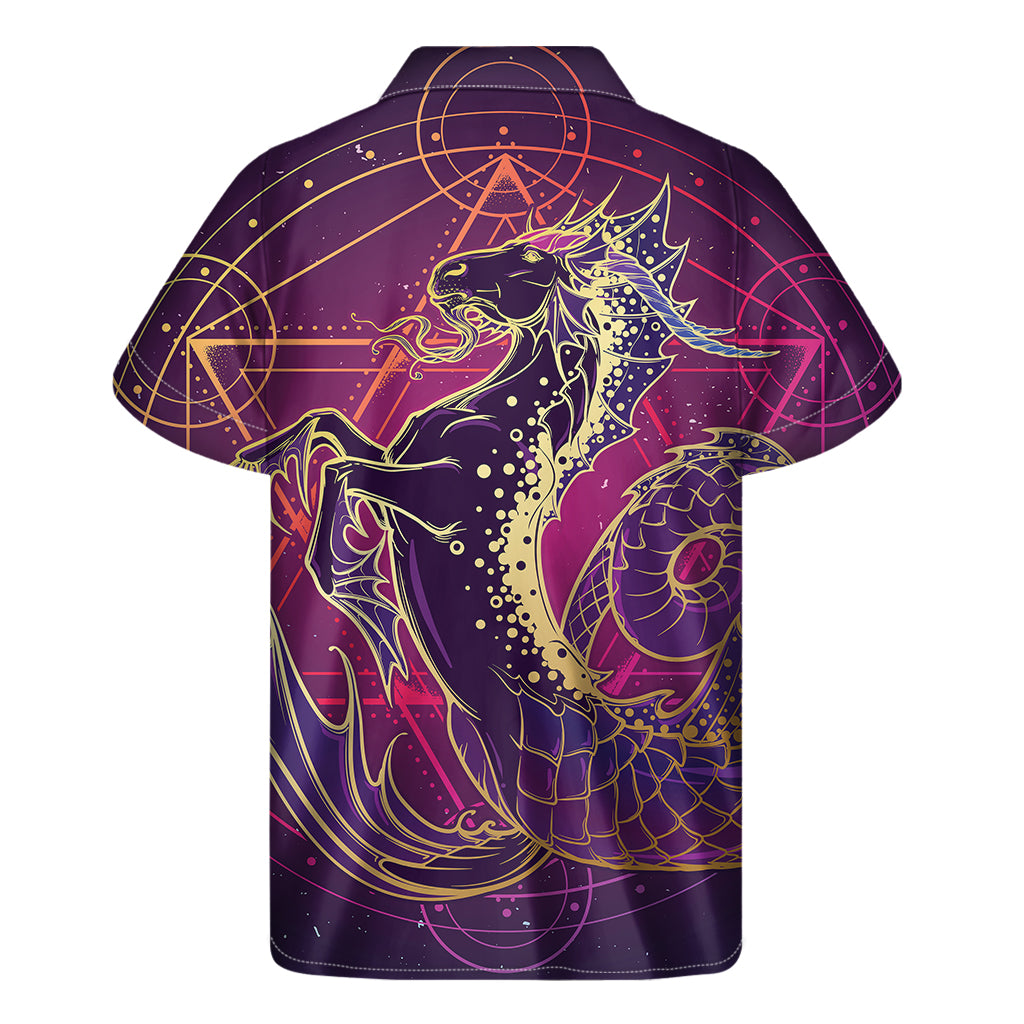 Fantastic Capricorn Sign Print Men's Short Sleeve Shirt
