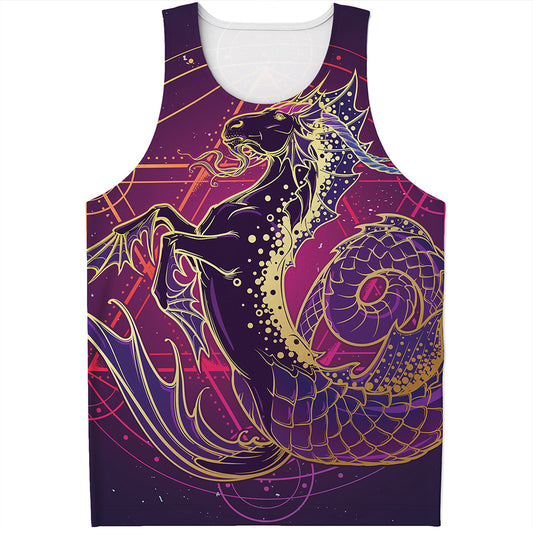 Fantastic Capricorn Sign Print Men's Tank Top