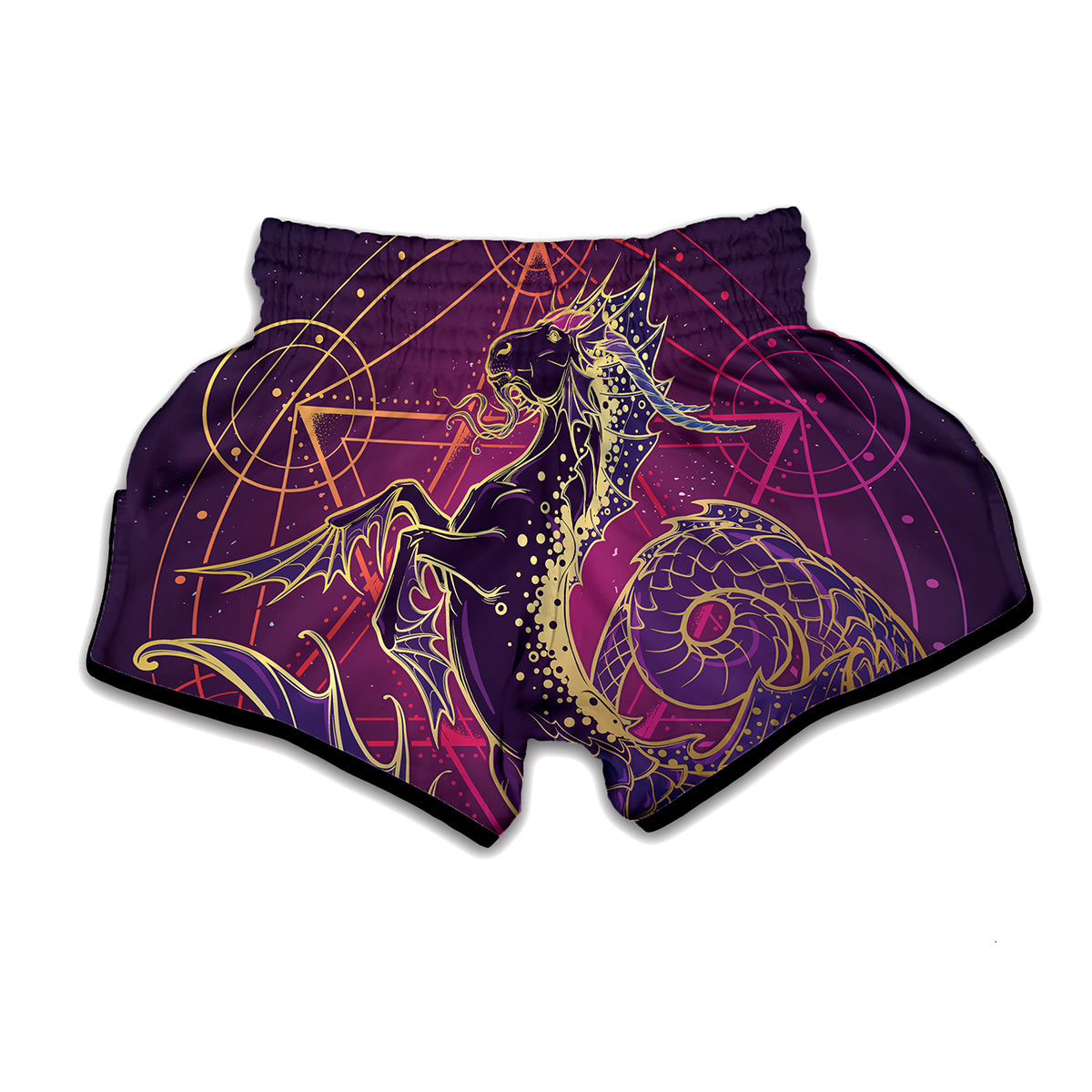 Fantastic Capricorn Sign Print Muay Thai Boxing Shorts