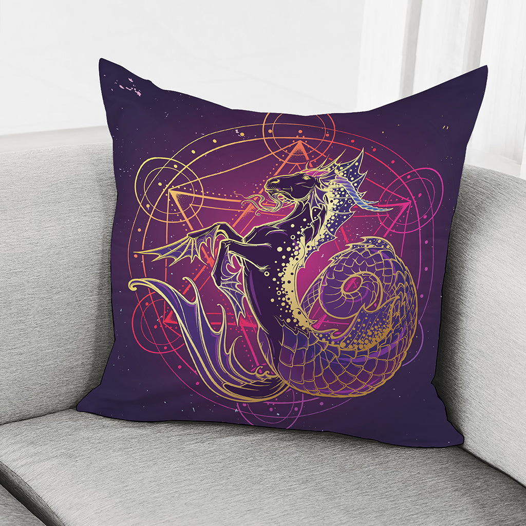 Fantastic Capricorn Sign Print Pillow Cover
