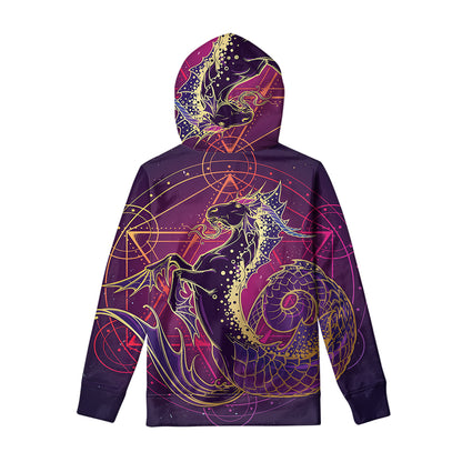 Fantastic Capricorn Sign Print Pullover Hoodie