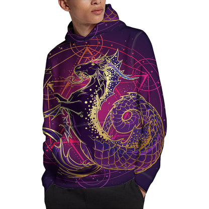 Fantastic Capricorn Sign Print Pullover Hoodie