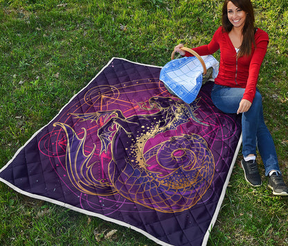 Fantastic Capricorn Sign Print Quilt