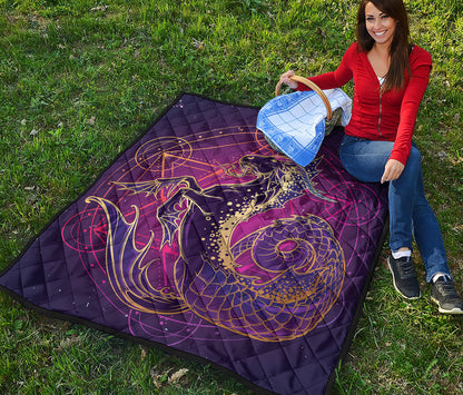 Fantastic Capricorn Sign Print Quilt