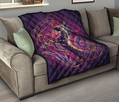 Fantastic Capricorn Sign Print Quilt