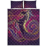 Fantastic Capricorn Sign Print Quilt Bed Set