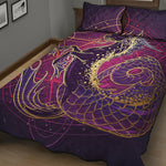 Fantastic Capricorn Sign Print Quilt Bed Set