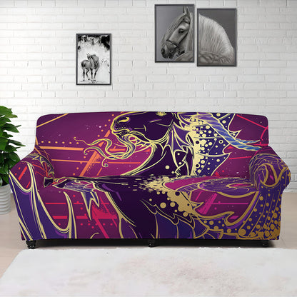 Fantastic Capricorn Sign Print Sofa Cover