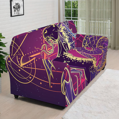 Fantastic Capricorn Sign Print Sofa Cover
