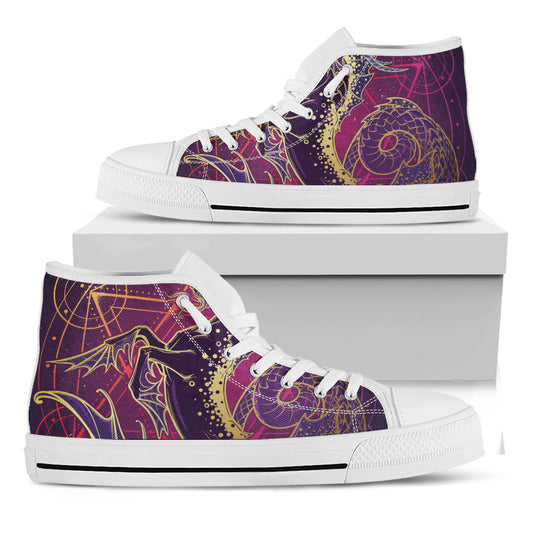 Fantastic Capricorn Sign Print White High Top Shoes