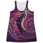 Fantastic Capricorn Sign Print Women's Racerback Tank Top