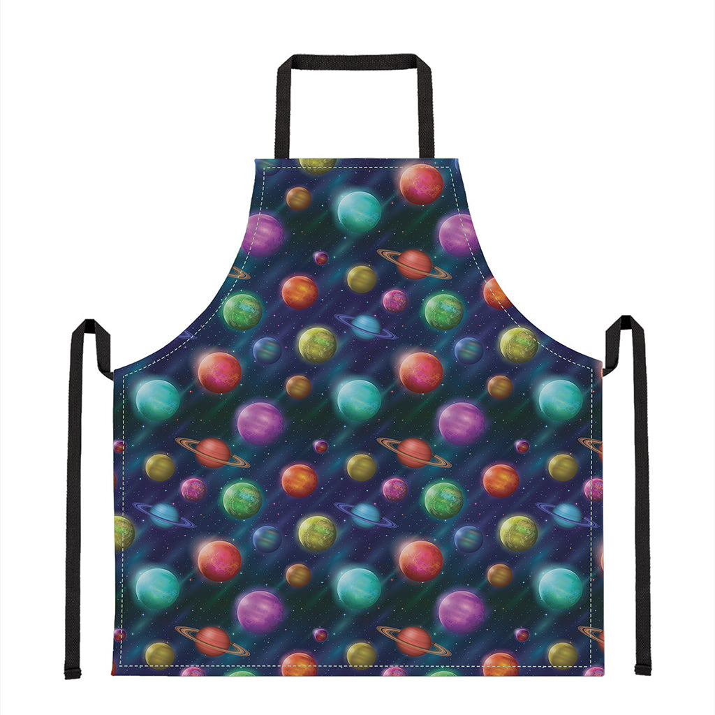 Fantastic Planets Pattern Print Apron