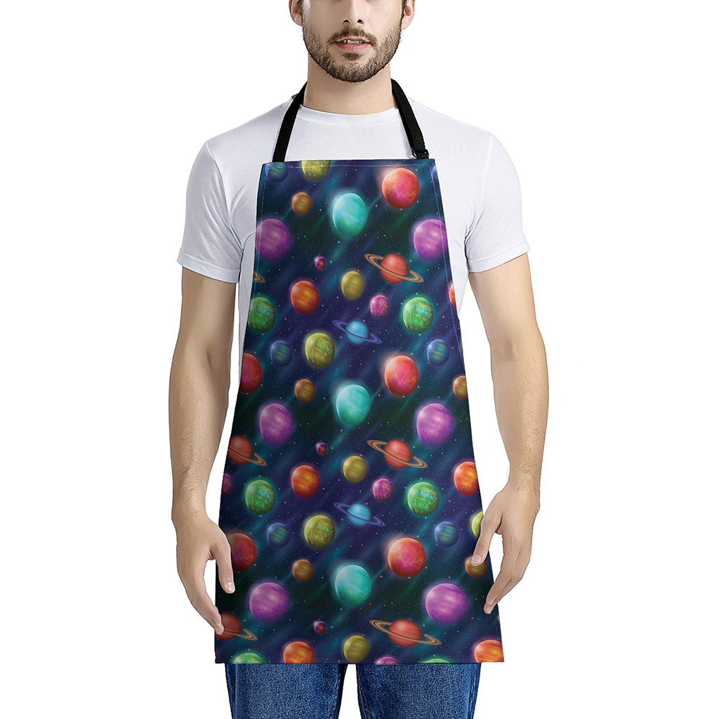 Fantastic Planets Pattern Print Apron