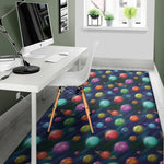 Fantastic Planets Pattern Print Area Rug