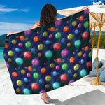 Fantastic Planets Pattern Print Beach Sarong Wrap