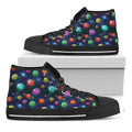 Fantastic Planets Pattern Print Black High Top Sneakers