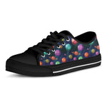 Fantastic Planets Pattern Print Black Low Top Shoes
