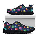 Fantastic Planets Pattern Print Black Sneakers