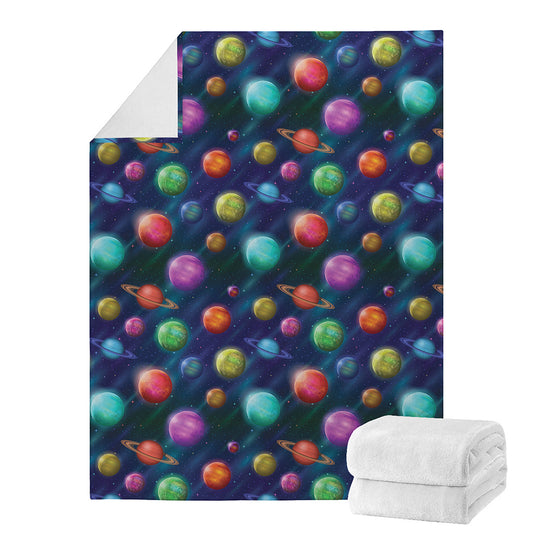 Fantastic Planets Pattern Print Blanket