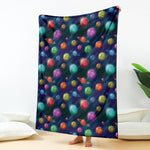 Fantastic Planets Pattern Print Blanket